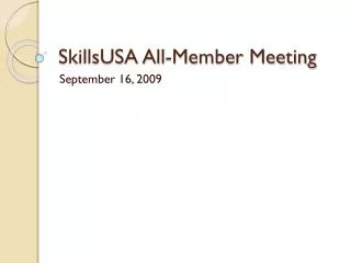 SkillsUSA All-Member Meeting