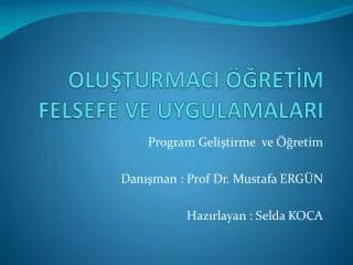 olu turmaci ret m felsefe ve uygulamalari
