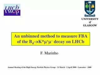 An unbinned method to measure FBA of the B d ? K* ? + ? ? decay on LHCb