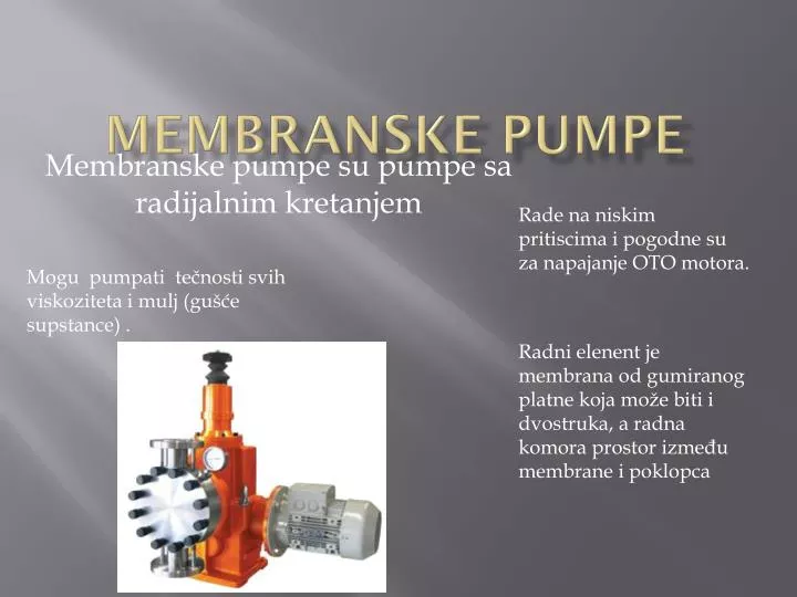 membranske pumpe