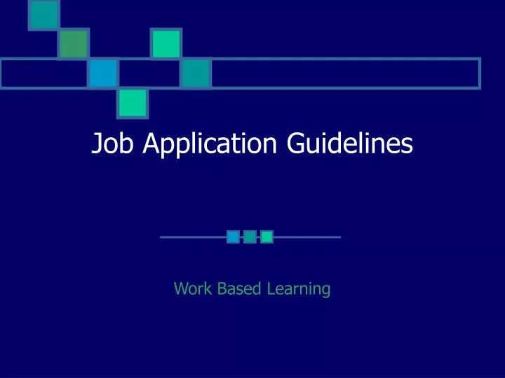 job application guidelines