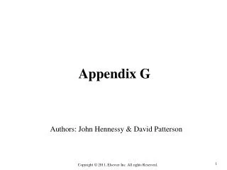 Appendix G