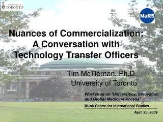 Nuances of Commercialization: A Conversation with Technology Transfer Officers