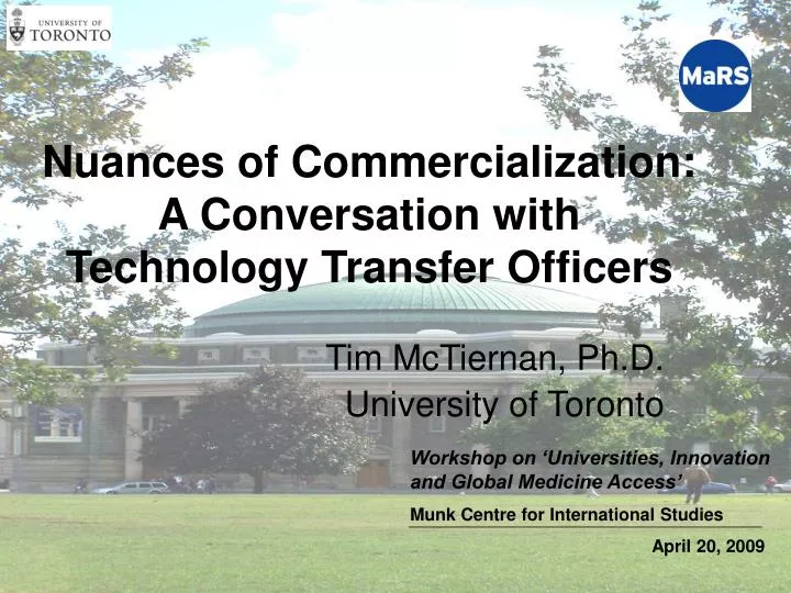nuances of commercialization a conversation with technology transfer officers