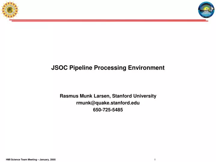 jsoc pipeline processing environment