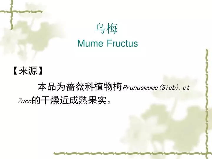 mume fructus
