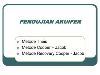 pengujian akuifer