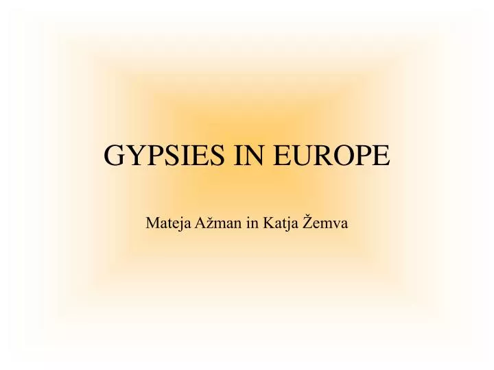 gypsies in europe