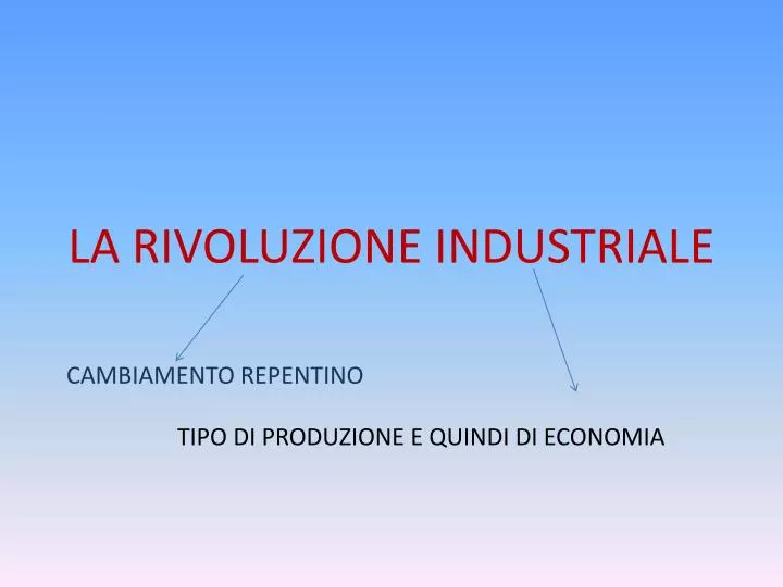 la rivoluzione industriale