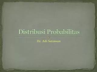 distribusi probabilitas