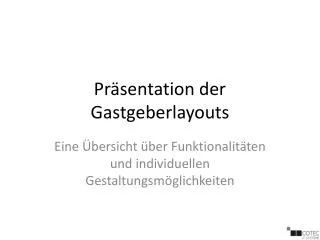 pr sentation der gastgeberlayouts
