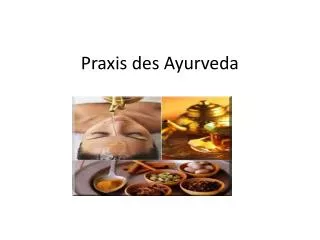 praxis des ayurveda