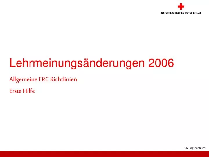 lehrmeinungs nderungen 2006