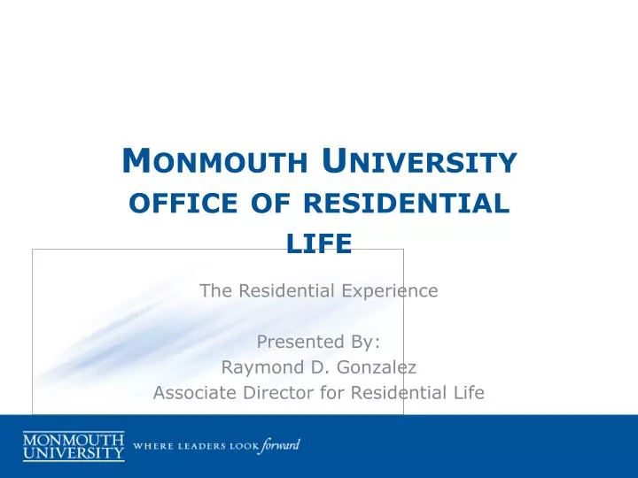 monmouth university office of residential life