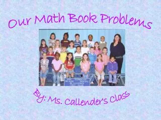 Our Math Book Problems