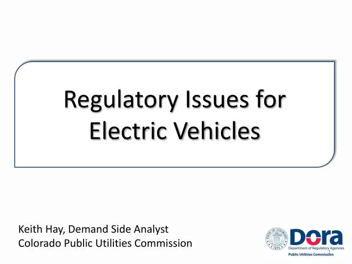 regulatory issues for electric vehicles