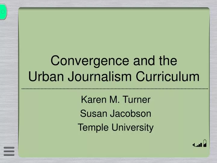 convergence and the urban journalism curriculum