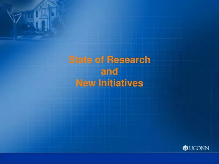 state of research and new initiatives