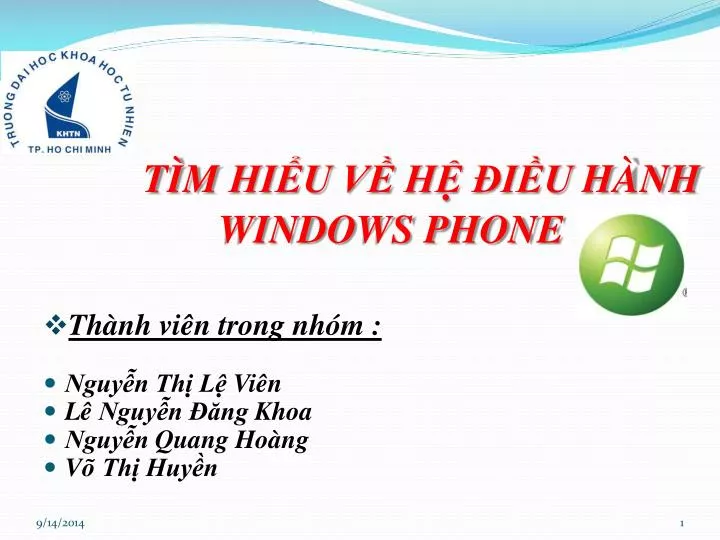 t m hi u v h i u h nh windows phone