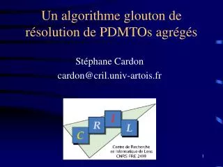 un algorithme glouton de r solution de pdmtos agr g s