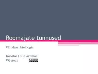 roomajate tunnused