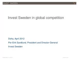 Invest Sweden in global competition