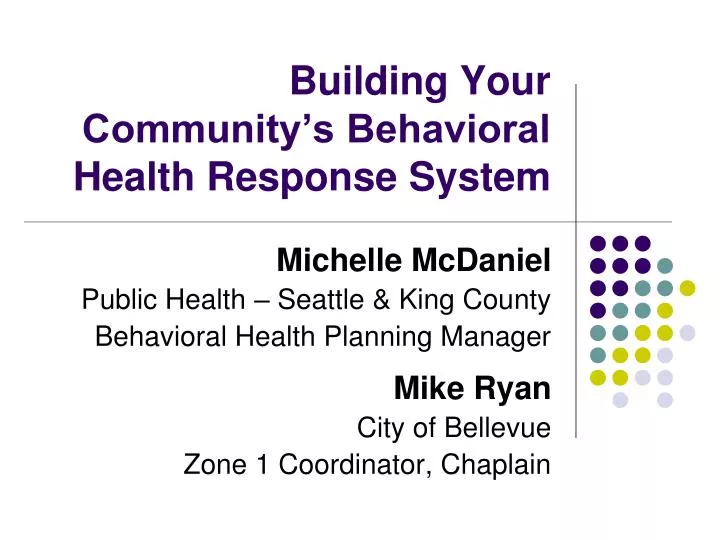 building your community s behavioral health response system