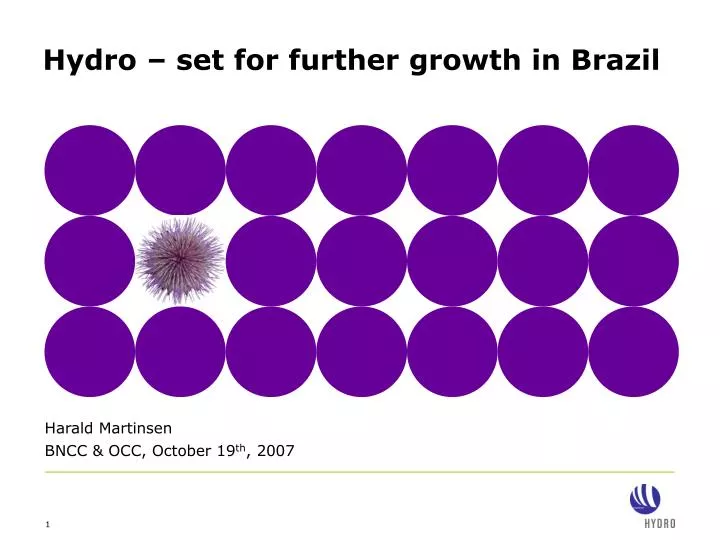 hydro set for further growth in brazil