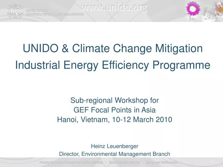 unido climate change mitigation industrial energy efficiency programme