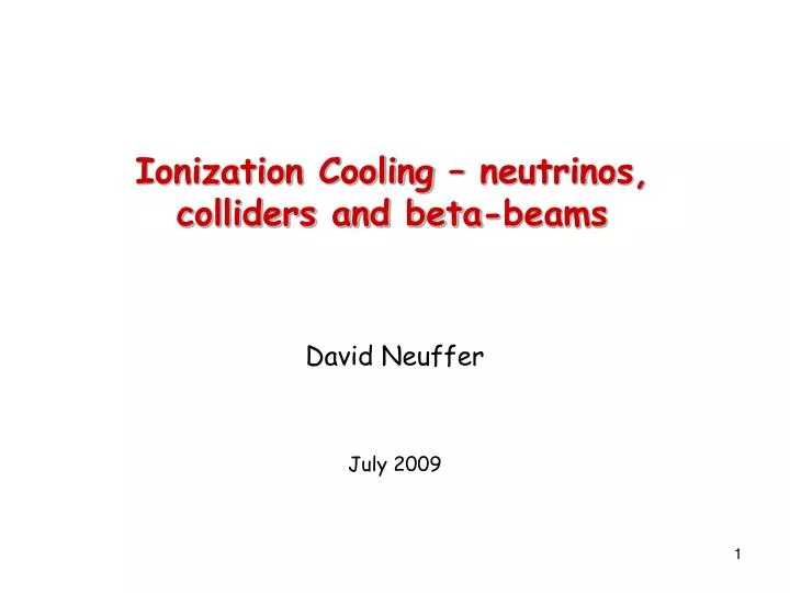 ionization cooling neutrinos colliders and beta beams