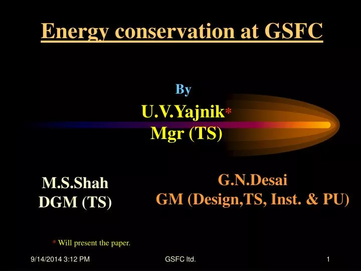 energy conservation at gsfc