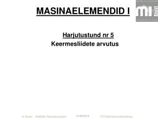 masinaelemendid i