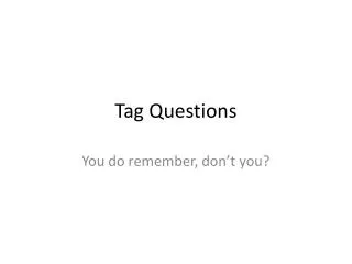 tag questions