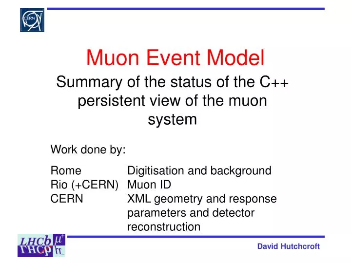 muon event model