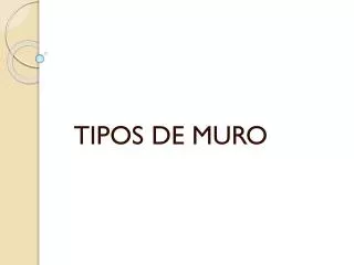 tipos de muro