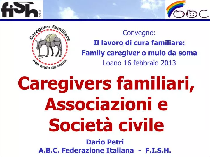 caregivers familiari associazioni e societ civile