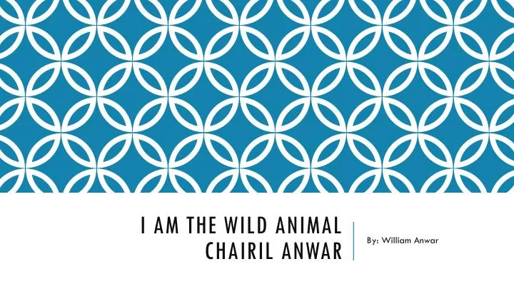i am the wild animal chairil anwar
