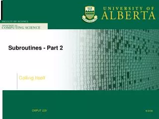 Subroutines - Part 2