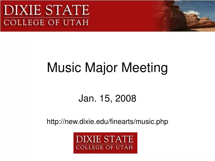music major meeting