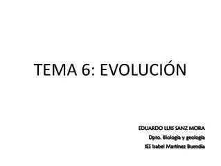 tema 6 evoluci n