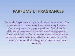 parfums et fragrances