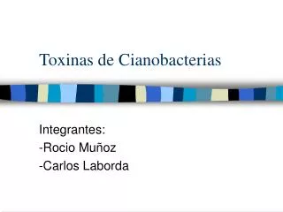 Toxinas de Cianobacterias