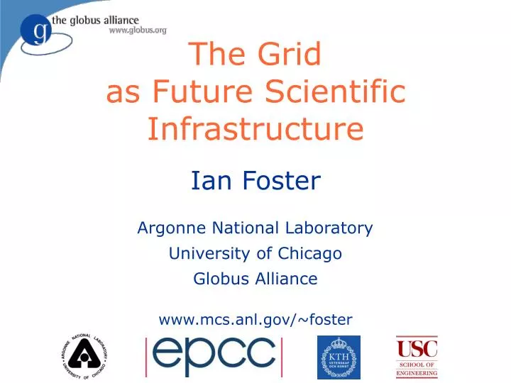 the grid as future scientific infrastructure
