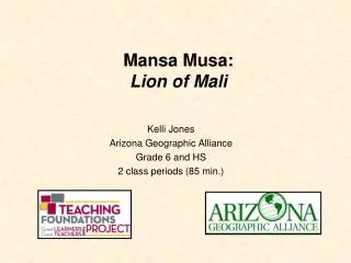 Mansa Musa: Lion of Mali
