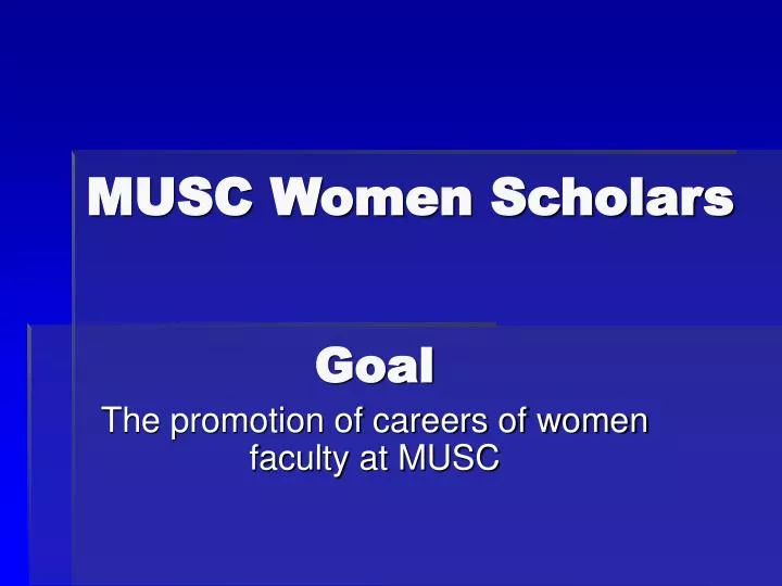 musc women scholars