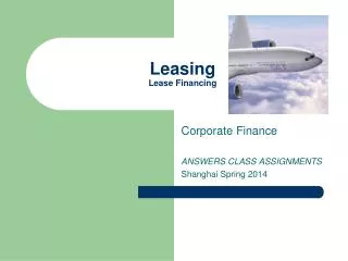 Leasing Lease Financing