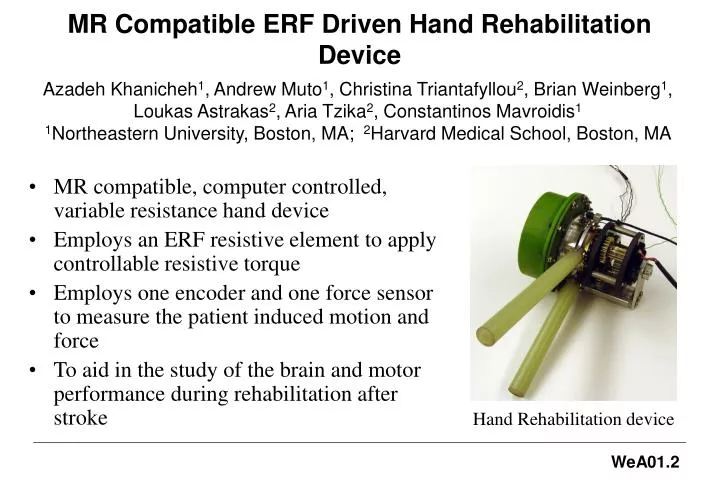 mr compatible erf driven hand rehabilitation device