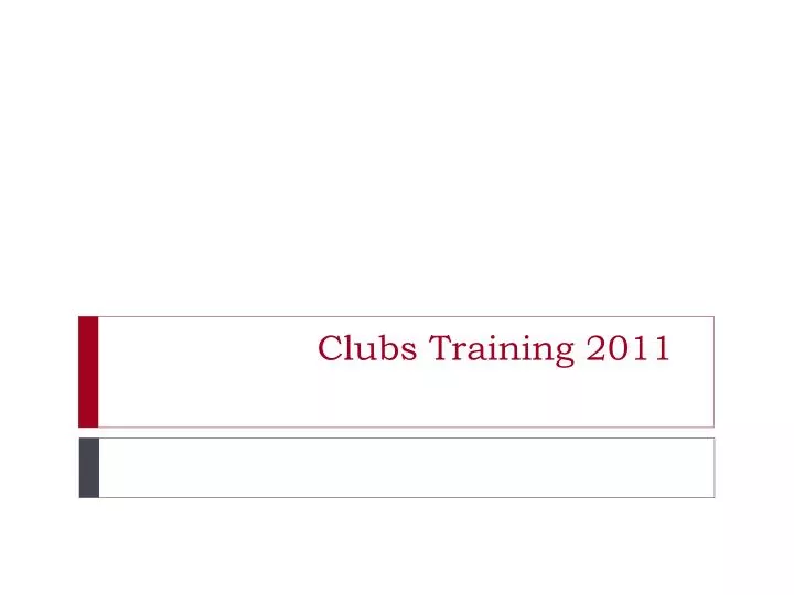 clubs training 2011