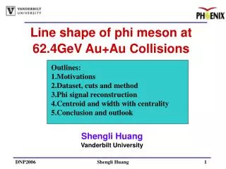 Line shape of phi meson at 62.4GeV Au+Au Collisions