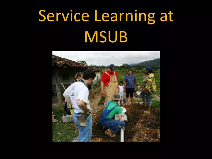 service learning at msub